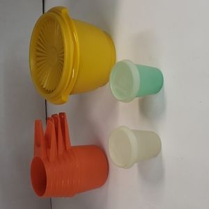 Tupperware measuring cups and bowl